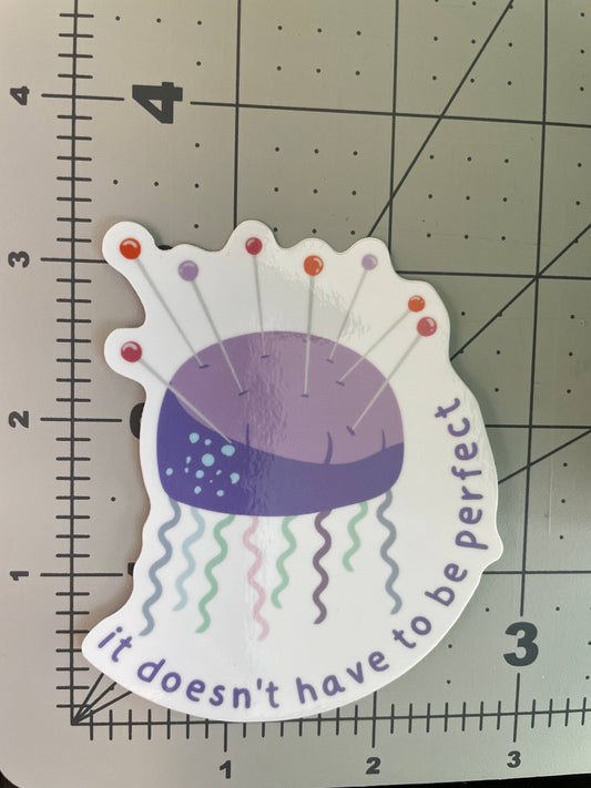 Vinyl Sticker - Sewing Pin Cushion Jellyfish