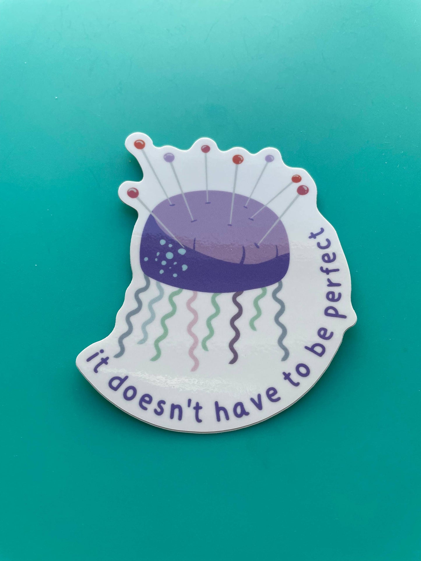 Vinyl Sticker - Sewing Pin Cushion Jellyfish