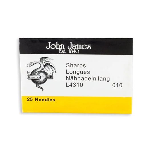 John James Sharps Hand Needles - Size 10 - 25/Pack