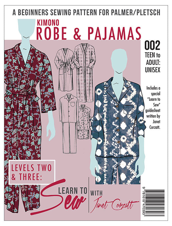 Level 2, 3 & 4 Unisex Kimono Robe & Pajamas Sewing Pattern